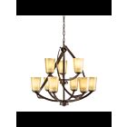 Kichler 34754 9-Lights Olde Bronze 60W 2-Tier Chandelier