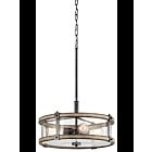 Kichler 34809 4-Lights Anvil Iron 60W Drum Pendant