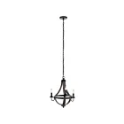 Kichler 34818 3-Lights Distressed Black 60W 1-Tier Chandelier