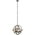 Kichler 34823A Barrington 4-Lights Anvil Iron and Distressed Antique Gray Pendant 