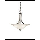 Kichler 3502NI 3-Lights Brushed Nickel 100W Convertible Pendant