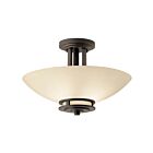 Kichler 3674OZ 2-Lights Olde Bronze 60W Semi-Flush Mount Ceiling Light