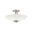 Kichler 3677NI 4-Lights Brushed Nickel 100W Semi-Flush Mount Ceiling Light