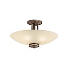 Kichler 3677OZ 4-Lights Olde Bronze 100W Semi-Flush Mount Ceiling Light