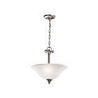 Kichler 3694NI 2-Lights Brushed Nickel 100W Convertible Pendant