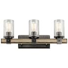 Kichler 37421A Barrington 3-Lights Anvil Iron Vanity Light