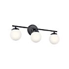 Kichler 37556 Wynton 3-Lights 7W Black Bathroom Vanity Light