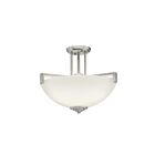 Kichler 3797NI 3-Lights Brushed Nickel 100W Convertible Pendant