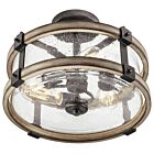Kichler 38190A 3-Lights Barrington 180W Semi-Flush Mount Ceiling Light
