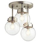 Kichler 38249 3-Lights Strabo 120W Semi-Flush Mount Ceiling Light
