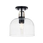Kichler 38275 1-Light 60W Black Semi Flush Mount