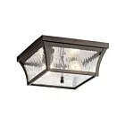Kichler 39516 2-Lights Olde Bronze 40W Outdoor Flush Mount