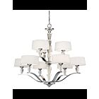 Kichler 42031CH 9-Lights Chrome 60W 2-Tier Chandelier