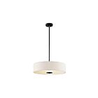 Kichler 42121BK 3-Lights Black 100W Drum Pendant