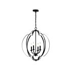 Kichler 42138BK 4-Lights Black 60W Foyer Pendant