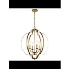 Kichler 42138NBR 4-Lights Natural Brass 60W Foyer Pendant
