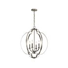 Kichler 42138NI 4-Lights Brushed Nickel 60W Foyer Pendant