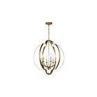 Kichler 42139NBR 6-Lights Natural Brass 60W Foyer Pendant