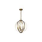 Kichler 42140NBR 3-Lights Natural Brass 60W Pendant