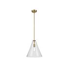 Kichler 42200NBRCS 1-Light 100W Natural Brass Pendant