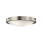 Kichler 42275NI 3-Lights Brushed Nickel 60W Flush Mount Ceiling Light