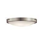 Kichler 42276NI 4-Lights Brushed Nickel 60W Flush Mount Ceiling Light