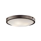 Kichler 42276OZ 4-Lights Olde Bronze 60W Flush Mount Ceiling Light
