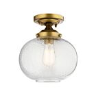 Kichler 42296NBR 1-Light Natural Brass 100W Semi-Flush Mount Ceiling Light