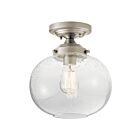 Kichler 42296NI 1-Light Brushed Nickel 100W Semi-Flush Mount Ceiling Light