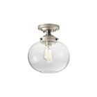 Kichler 42296NI 1-Light Brushed Nickel 100W Semi-Flush Mount Ceiling Light