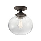 Kichler 42296OZ 1-Light Olde Bronze 100W Semi-Flush Mount Ceiling Light