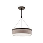 Kichler 42297OZLED 3-Lights Olde Bronze 23W LED Drum Pendant