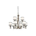 Kichler 42382AP 9-Lights Antique Pewter 60W 2-Tier Chandelier