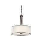Kichler 42385AP 4-Lights Antique Pewter 100W Drum Pendant