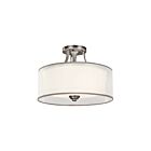 Kichler 42386AP 3-Lights Antique Pewter 100W Semi-Flush Mount Ceiling Light