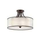 Kichler 42387MIZ 4-Lights Mission Bronze 100W Semi-Flush Mount Ceiling Light