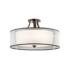 Kichler 42399MIZ 5-Lights Mission Bronze 100W Semi-Flush Mount Ceiling Light