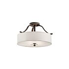 Kichler 42486OZ 4-Lights Olde Bronze 100W Semi-Flush Mount Ceiling Light