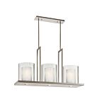 Kichler 42548CLP 3-Lights Classic Pewter 100W Linear Chandelier
