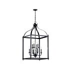 Kichler 42591BK 8-Lights Black 60W Foyer Pendant