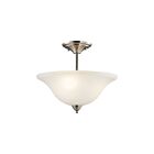 Kichler 42879NI 3-Lights Brushed Nickel 100W Semi-Flush Mount Ceiling Light