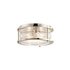 Kichler 42910PN 2-Lights Polished Nickel 60W Flush Mount Ceiling Light