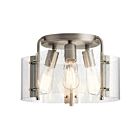 Kichler 42954NI 3-Lights Brushed Nickel 75W Semi-Flush Mount Ceiling Light