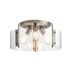 Kichler 42955NI 3-Lights Brushed Nickel 75W Semi-Flush Mount Ceiling Light