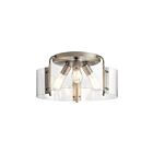 Kichler 42955NI 3-Lights Brushed Nickel 75W Semi-Flush Mount Ceiling Light