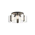Kichler 42955OZ 3-Lights Olde Bronze 75W Semi-Flush Mount Ceiling Light
