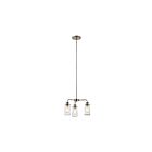 Kichler 43057CLP 3-Lights Classic Pewter 60W 1-Tier Chandelier
