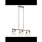 Kichler 43059CLP 6-Lights Classic Pewter 60W Linear Chandelier