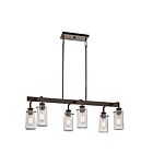 Kichler 43059OZ 6-Lights Olde Bronze 60W Linear Chandelier