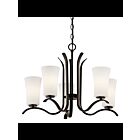 Kichler 43074OZL18 5-Lights Olde Bronze 10W LED 1-Tier Chandelier